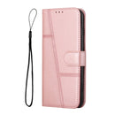 For Xiaomi 12T/12T Pro/Redmi K50 Ultra Stitching Calf Texture Buckle Leather Phone Case(Pink)
