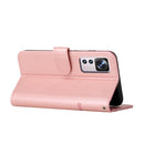 For Xiaomi 12T/12T Pro/Redmi K50 Ultra Stitching Calf Texture Buckle Leather Phone Case(Pink)