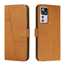 For Xiaomi 12T/12T Pro/Redmi K50 Ultra Stitching Calf Texture Buckle Leather Phone Case(Yellow)