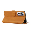 For Xiaomi 12T/12T Pro/Redmi K50 Ultra Stitching Calf Texture Buckle Leather Phone Case(Yellow)