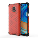 For Xiaomi Redmi Note 9 Pro Shockproof Honeycomb PC + TPU Protective Case(Red)