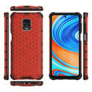 For Xiaomi Redmi Note 9 Pro Shockproof Honeycomb PC + TPU Protective Case(Red)