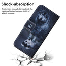 For Motorola Edge 30 Neo / Edge 30 Lite Coloured Drawing Leather Phone Case(Wolf and Dog)