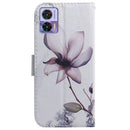 For Motorola Edge 30 Neo / Edge 30 Lite Coloured Drawing Leather Phone Case(Magnolia)