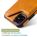 For iPhone 11 Shockproof Calf Texture Protective Case with Holder & Card Slots & Frame(Rose Gold)