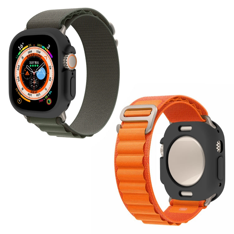 For Apple Watch Ultra 49mm Candy TPU Protective Case(Black)