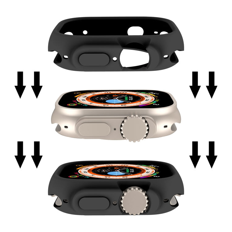 For Apple Watch Ultra 49mm Candy TPU Protective Case(Black)