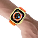For Apple Watch Ultra 49mm Candy TPU Protective Case(Yellow)