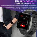 KS01 1.85 Inch Smart Watch Supports Blood Glucose Detection, Blood Pressure Detection, Blood Oxygen Detection(Black)