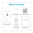 ESCAM QF006 3MP 1296P HD Indoor Wireless PTZ IP Camera IR Night Vision AI Humanoid Detection Home Security CCTV Monitor, Plug Type:EU Plug(White)