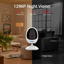 ESCAM QF006 3MP 1296P HD Indoor Wireless PTZ IP Camera IR Night Vision AI Humanoid Detection Home Security CCTV Monitor, Plug Type:US Plug(White)