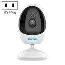 ESCAM QF006 3MP 1296P HD Indoor Wireless PTZ IP Camera IR Night Vision AI Humanoid Detection Home Security CCTV Monitor, Plug Type:US Plug(White)