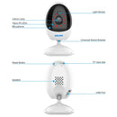 ESCAM QF006 3MP 1296P HD Indoor Wireless PTZ IP Camera IR Night Vision AI Humanoid Detection Home Security CCTV Monitor, Plug Type:US Plug(White)