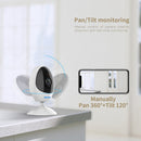 ESCAM QF006 3MP 1296P HD Indoor Wireless PTZ IP Camera IR Night Vision AI Humanoid Detection Home Security CCTV Monitor, Plug Type:US Plug(White)