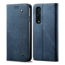 For OPPO Find X2 Pro Denim Texture Casual Style Horizontal Flip Leather Case with Holder & Card Slots & Wallet(Blue)
