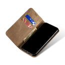 For OPPO Find X2 Pro Denim Texture Casual Style Horizontal Flip Leather Case with Holder & Card Slots & Wallet(Khaki)