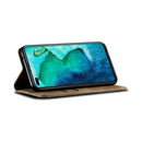 For OPPO Find X2 Pro Denim Texture Casual Style Horizontal Flip Leather Case with Holder & Card Slots & Wallet(Khaki)