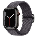 Buckle Nylon Braided Watch Band for Apple Watch Ultra 49mm / Series 8&7 45mm / SE 2&6&SE&5&4 44mm / 3&2&1 42mm(Space Grey)