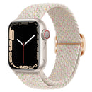 Buckle Nylon Braided Watch Band for Apple Watch Ultra 49mm / Series 8&7 45mm / SE 2&6&SE&5&4 44mm / 3&2&1 42mm(Starlight Colorful)