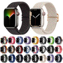 Buckle Nylon Braided Watch Band for Apple Watch Ultra 49mm / Series 8&7 45mm / SE 2&6&SE&5&4 44mm / 3&2&1 42mm(Starlight Colorful)