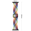 Buckle Nylon Braided Watch Band for Apple Watch Ultra 49mm / Series 8&7 45mm / SE 2&6&SE&5&4 44mm / 3&2&1 42mm(Black)