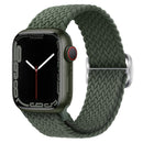 Buckle Nylon Braided Watch Band For Apple Watch Series 8&7 41mm / SE 2&6&SE&5&4 40mm / 3&2&1 38mm(Olive Green)