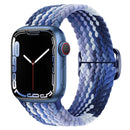 Buckle Nylon Braided Watch Band For Apple Watch Series 8&7 41mm / SE 2&6&SE&5&4 40mm / 3&2&1 38mm(Blueberry)