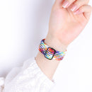 Buckle Nylon Braided Watch Band For Apple Watch Series 8&7 41mm / SE 2&6&SE&5&4 40mm / 3&2&1 38mm(Starlight Colorful)