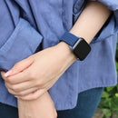 Buckle Nylon Braided Watch Band For Apple Watch Series 8&7 41mm / SE 2&6&SE&5&4 40mm / 3&2&1 38mm(Dark Blue)