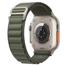 For Apple Watch Ultra 49mm Nylon Watch Band (Army Green)