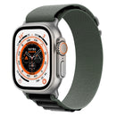 For Apple Watch Ultra 49mm Nylon Watch Band (Black+green)
