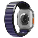 For Apple Watch Ultra 49mm Nylon Watch Band (Dark Purple)
