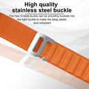 For Apple Watch Ultra 49mm Nylon Watch Band (Orange + Red)