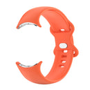 For Google Pixel Watch Single Color Silicone Watch Band Man(Orange)
