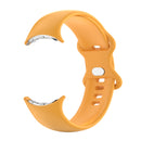For Google Pixel Watch Single Color Silicone Watch Band Man(Yellow)