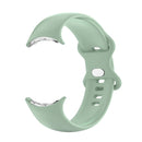 For Google Pixel Watch Single Color Silicone Watch Band Man(Light Green)