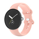 For Google Pixel Watch Single Color Silicone Watch Band Man(Pink)