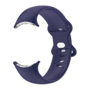 For Google Pixel Watch Single Color Silicone Watch Band Man(Blue)
