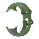 For Google Pixel Watch Single Color Silicone Watch Band Man(Green)