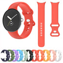 For Google Pixel Watch Single Color Silicone Watch Band Man(Orange)