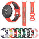 For Google Pixel Watch Two-Color Silicone Watch Band Women(Grey Yellow)