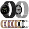 For Google Pixel Watch Milanese Stainless Steel Metal Watch Band (Champagne Gold)