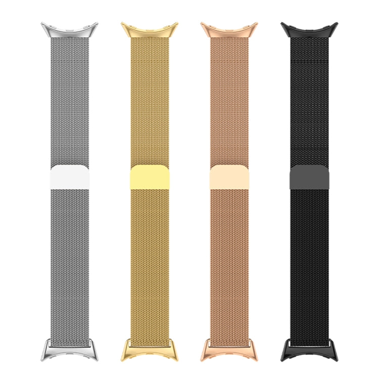For Google Pixel Watch Milanese Stainless Steel Metal Watch Band(Black)