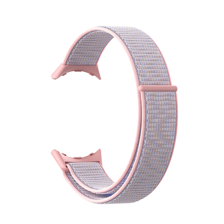 For Google Pixel Watch Nylon Woven Watch Band(Powder Sand)