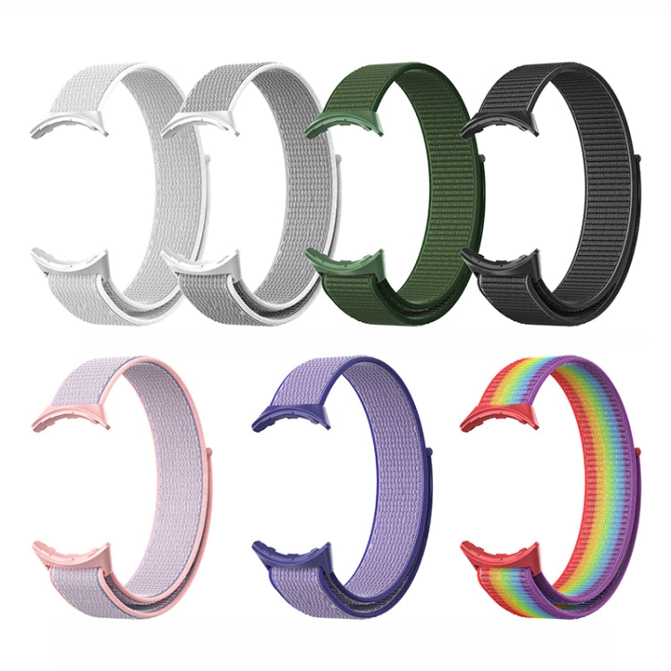 For Google Pixel Watch Nylon Woven Watch Band(Black)