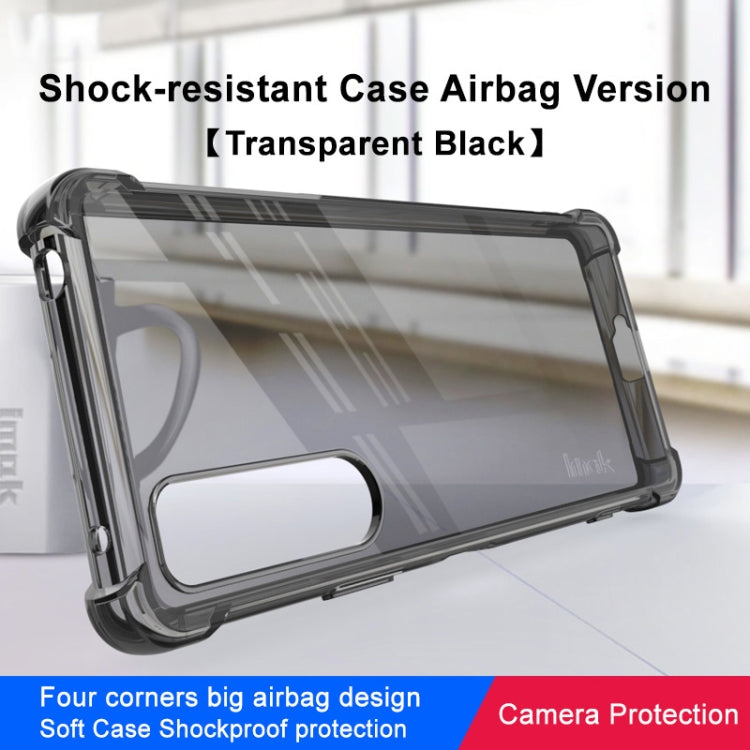 For Sony Xperia 5 IV imak Shockproof Airbag TPU Phone Case(Transparent Black)