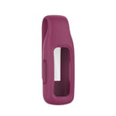 For Fitbit Inspire 3 Steel Sheet Silicone Protective Clip Case Cover(Wine Red)