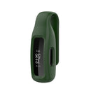 For Fitbit Inspire 3 Steel Sheet Silicone Protective Clip Case Cover(Army Green)