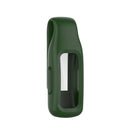 For Fitbit Inspire 3 Steel Sheet Silicone Protective Clip Case Cover(Army Green)