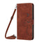 For Motorola Moto E32 4G/E32s Skin Feel Heart Pattern Leather Phone Case With Lanyard(Brown)